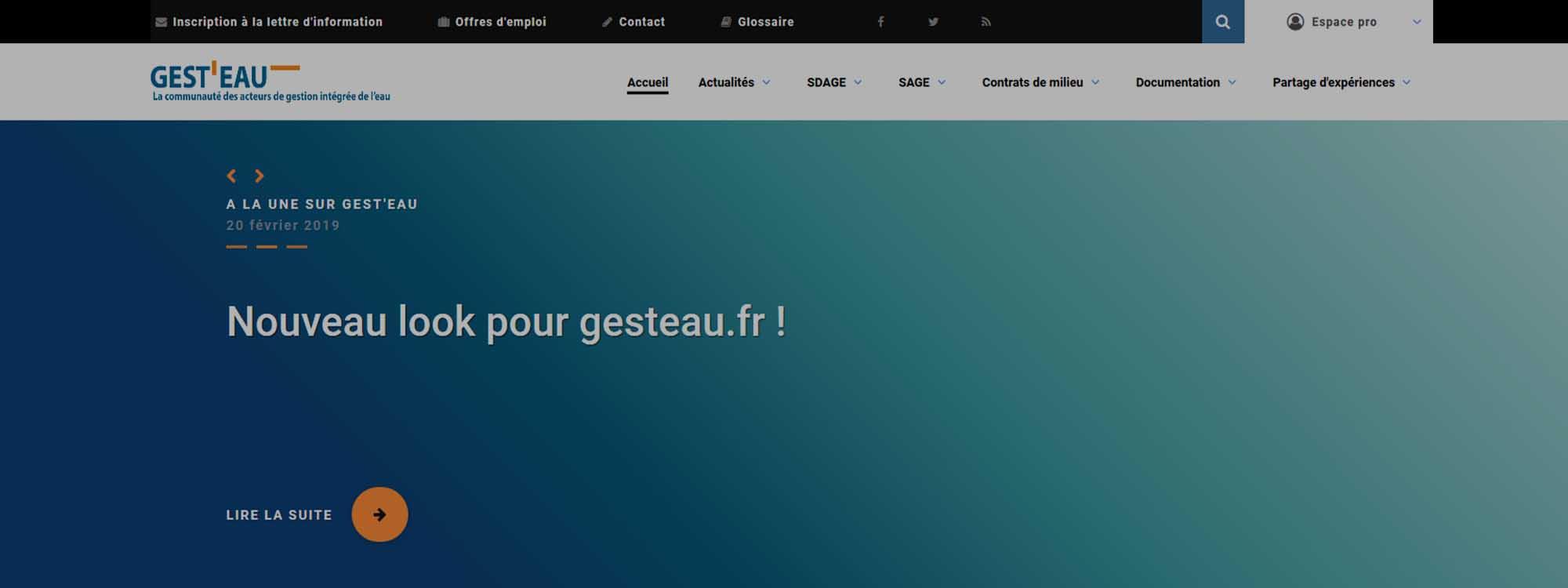 Nouveau site Gest'eau